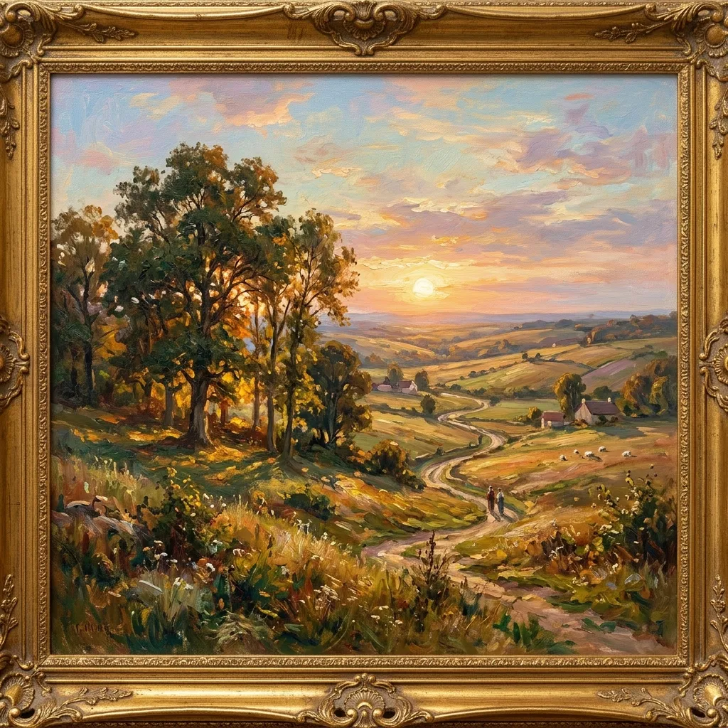 Golden Hour — Impressionist Landscape