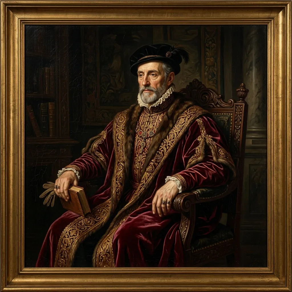 The Velvet Reverie — Renaissance Oil Painting